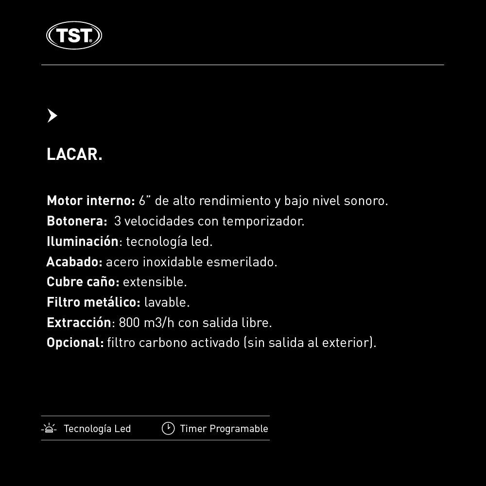 Campana TST Lacar 90 Cm