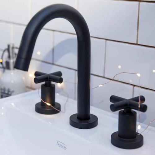 Griferia Bimando Para Lavatorio Peirano Black Velvet 60-190