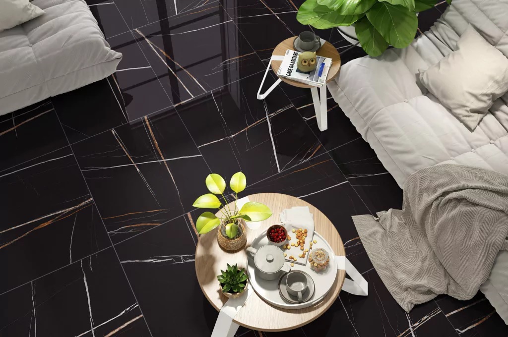 Porcelanico Lume 75x75 Black Supreme