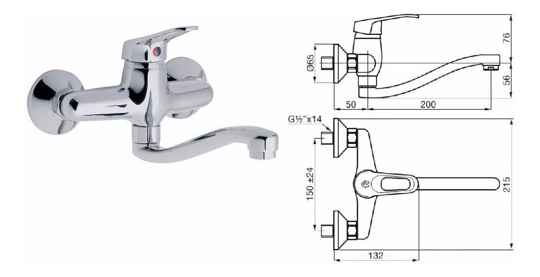 Griferia Monocomando Para Cocina Fv Arizona 406/B1