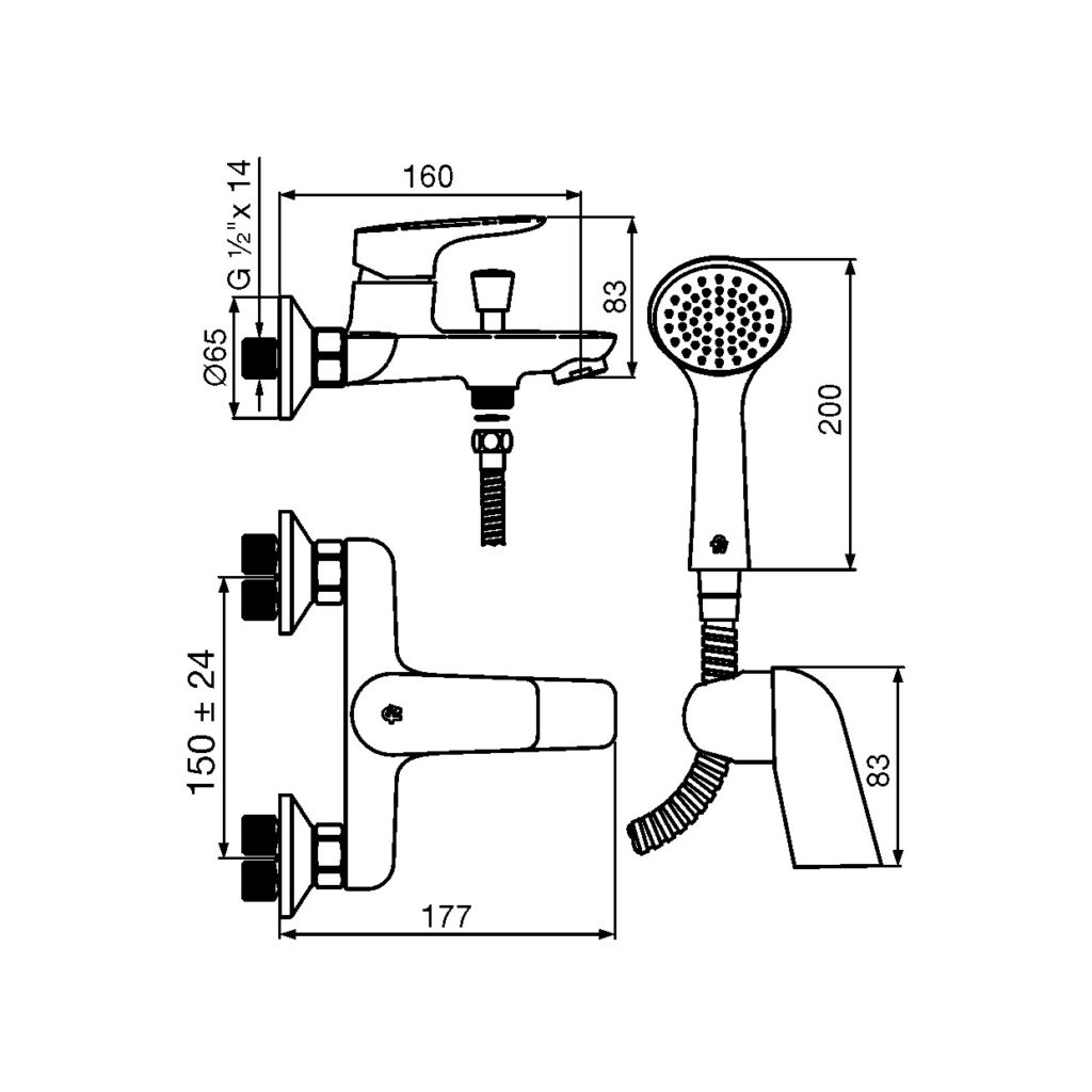 Griferia Monocomando Para Ducha Fv Jana 310/M1