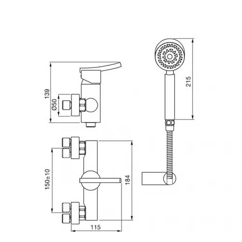 Griferia Monocomando Para Ducha Con Transferencia Fv Libby 310/39