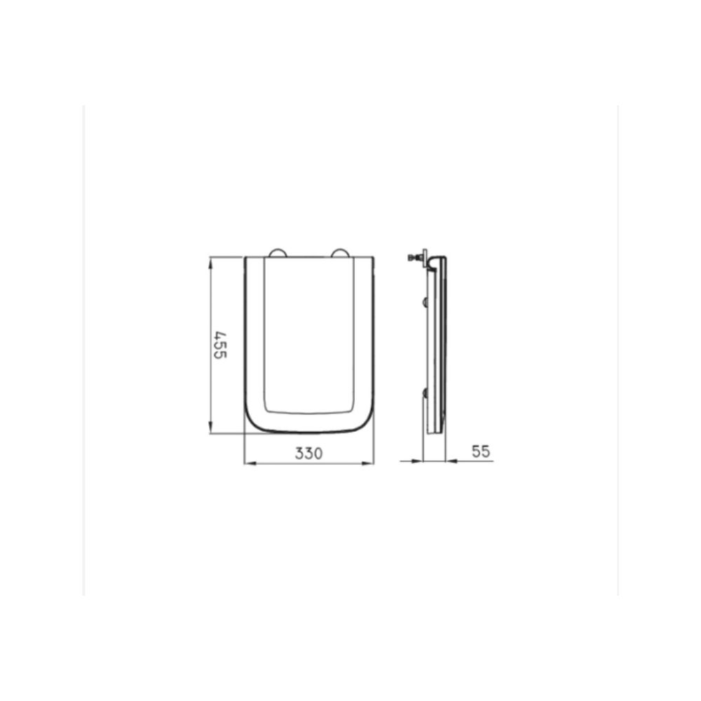 Tapa Para Inodoro Ferrum Trento Con Herraje Plastico Blanca