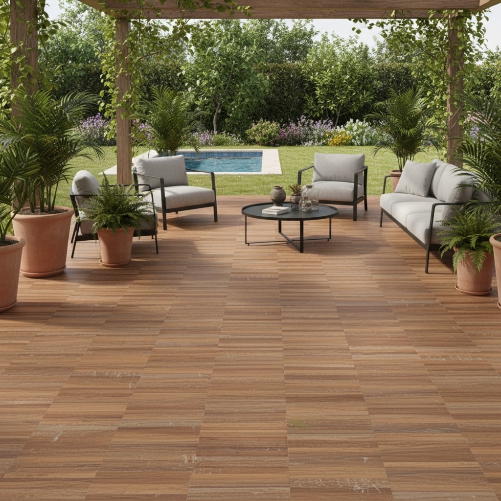Porcelanato Portobello 60x60 Ibirapuera Mix Símil Madera