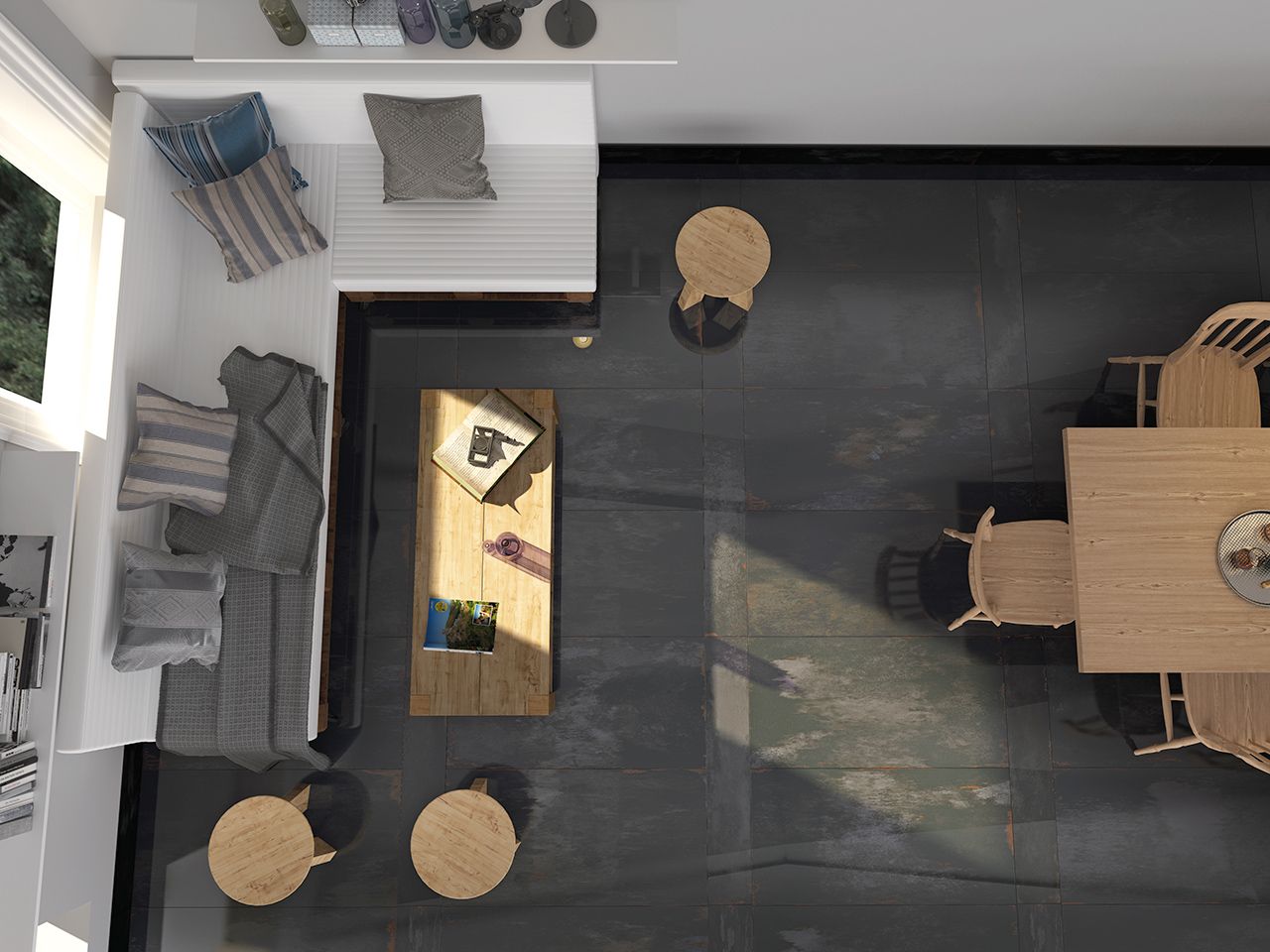 Porcelanato Rectificado 60x120 Cecrisa Oxide Hd Bk