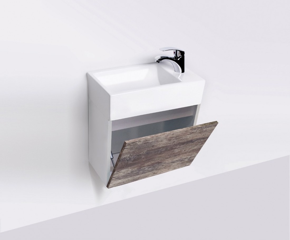 Vanitory De Colgar Con Bacha Monocomando Campi Shape 45 Cm