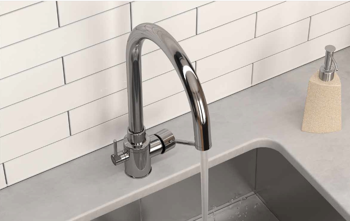 Grifería Monocomando De Cocina Con Sistema Para Purificador Integrado PSA Andez Match 402.19