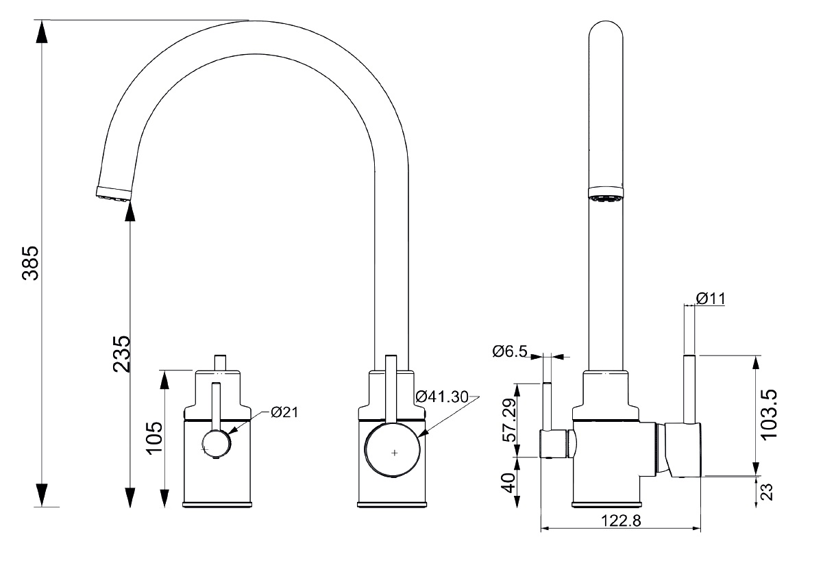 Grifería Monocomando De Cocina Con Sistema Para Purificador Integrado PSA Andez Match 402.19