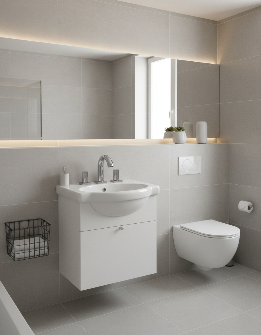 Vanitory De Colgar Sin Bacha Ferrum Venecia 48 Cm Blanco