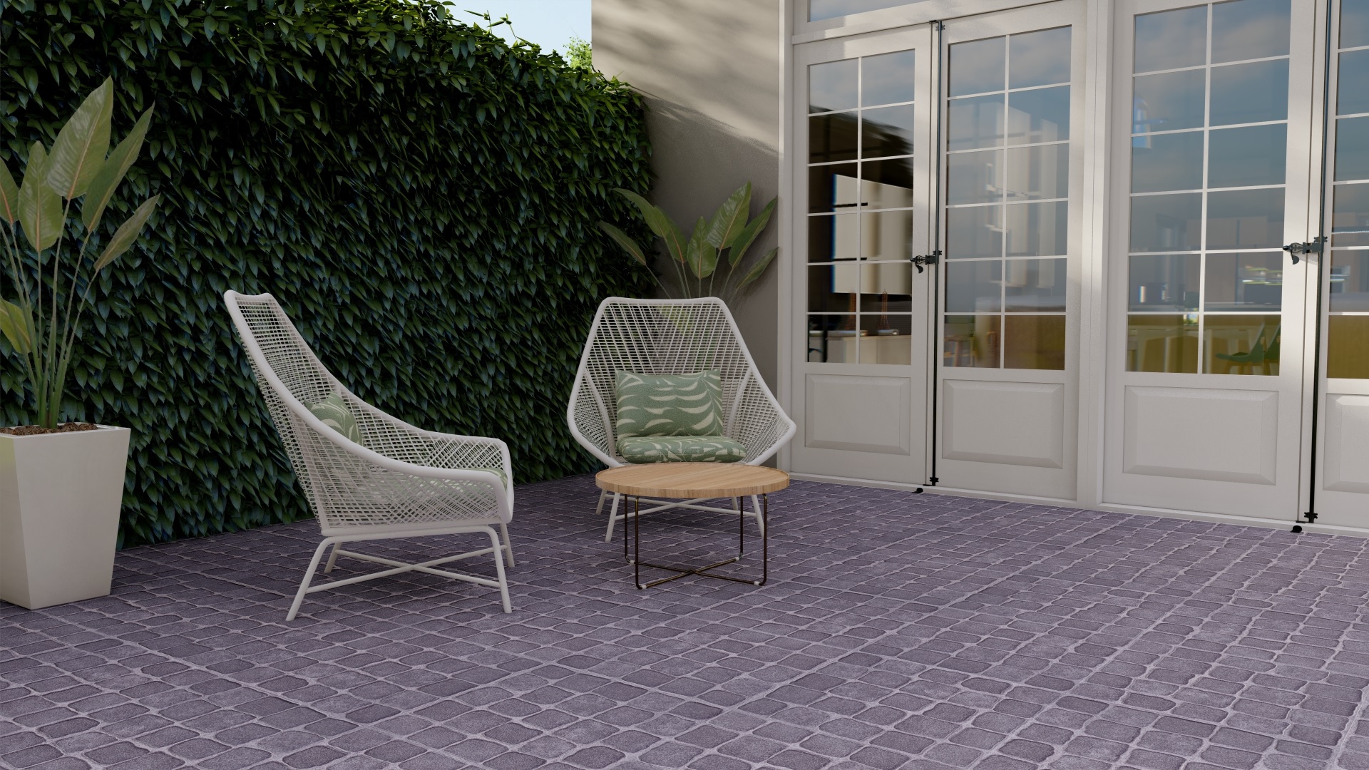 Cerámica Antideslizante Para Exterior Cortines 50x50 Athenea Porfido
