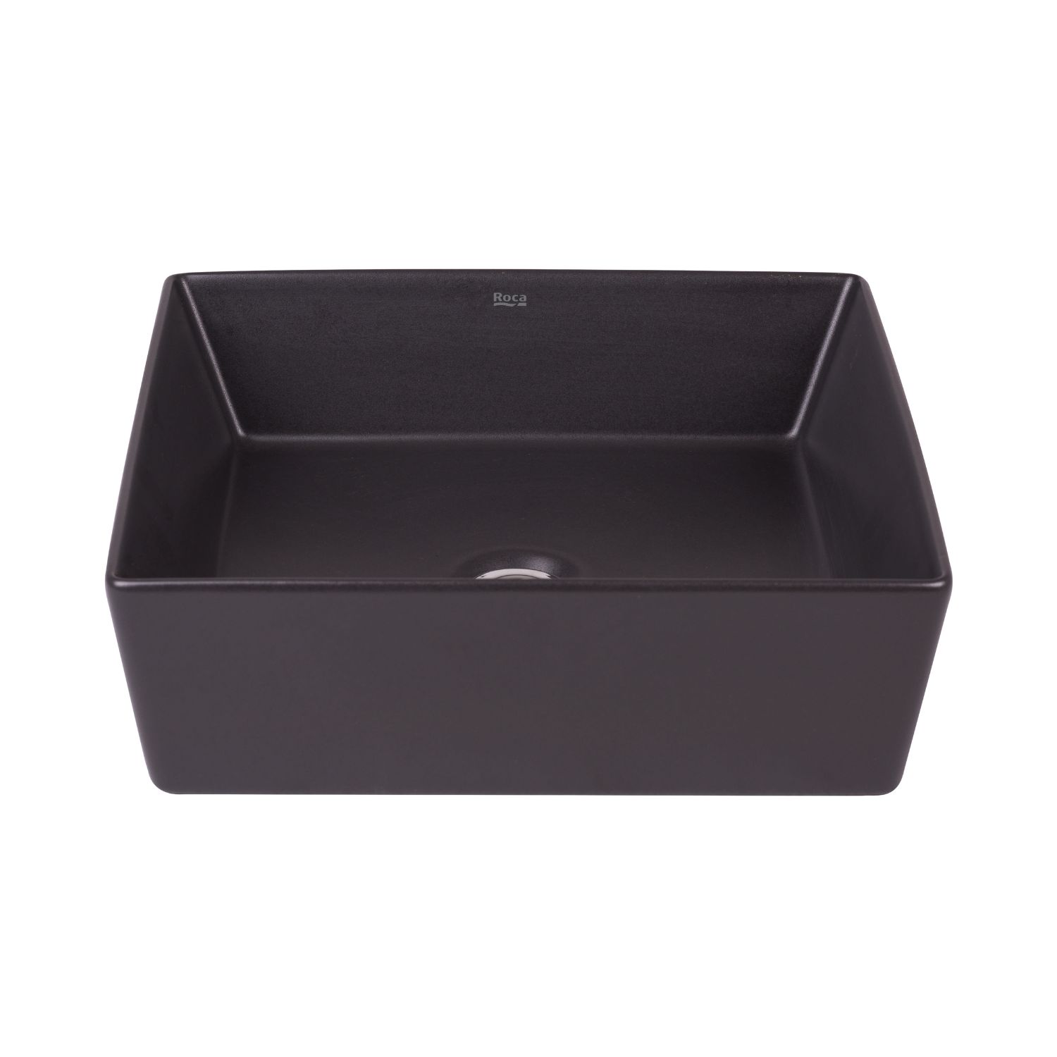 Bacha de Apoyo Para Baño Roca Kira Square Negra