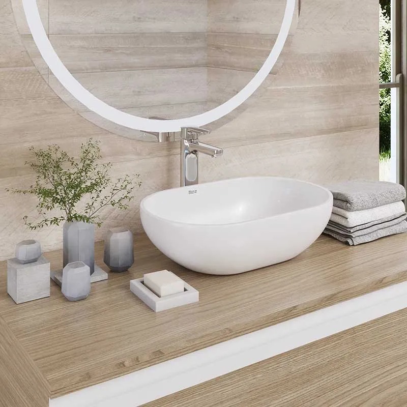 Bacha De Apoyar Para Baño Roca Lea Oval