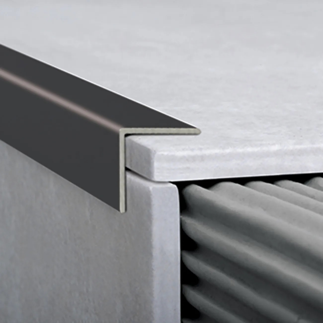 Tapacanto Angular Atrim Aluminio Negro 16mm – 1908