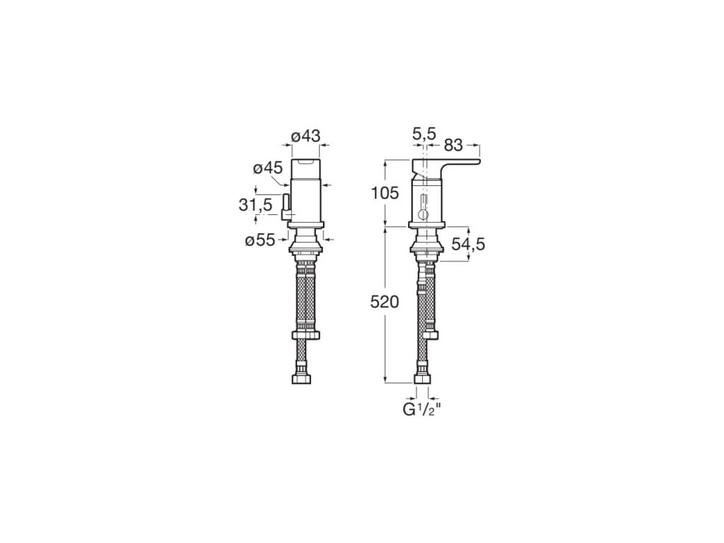 Grifería Monocomando Para Bidet Roca L20 A5A7009C0L