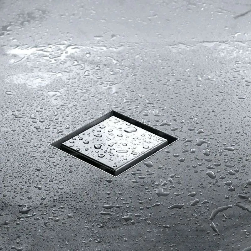 Desagüe Cuadrado De Acero Para Ducha Atrim Brillante 15X15 DA150T02