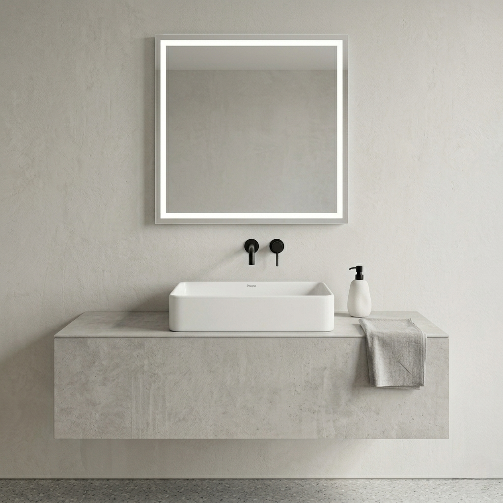 Bacha de Apoyo Rectangular Para Baño Peirano BCH-09