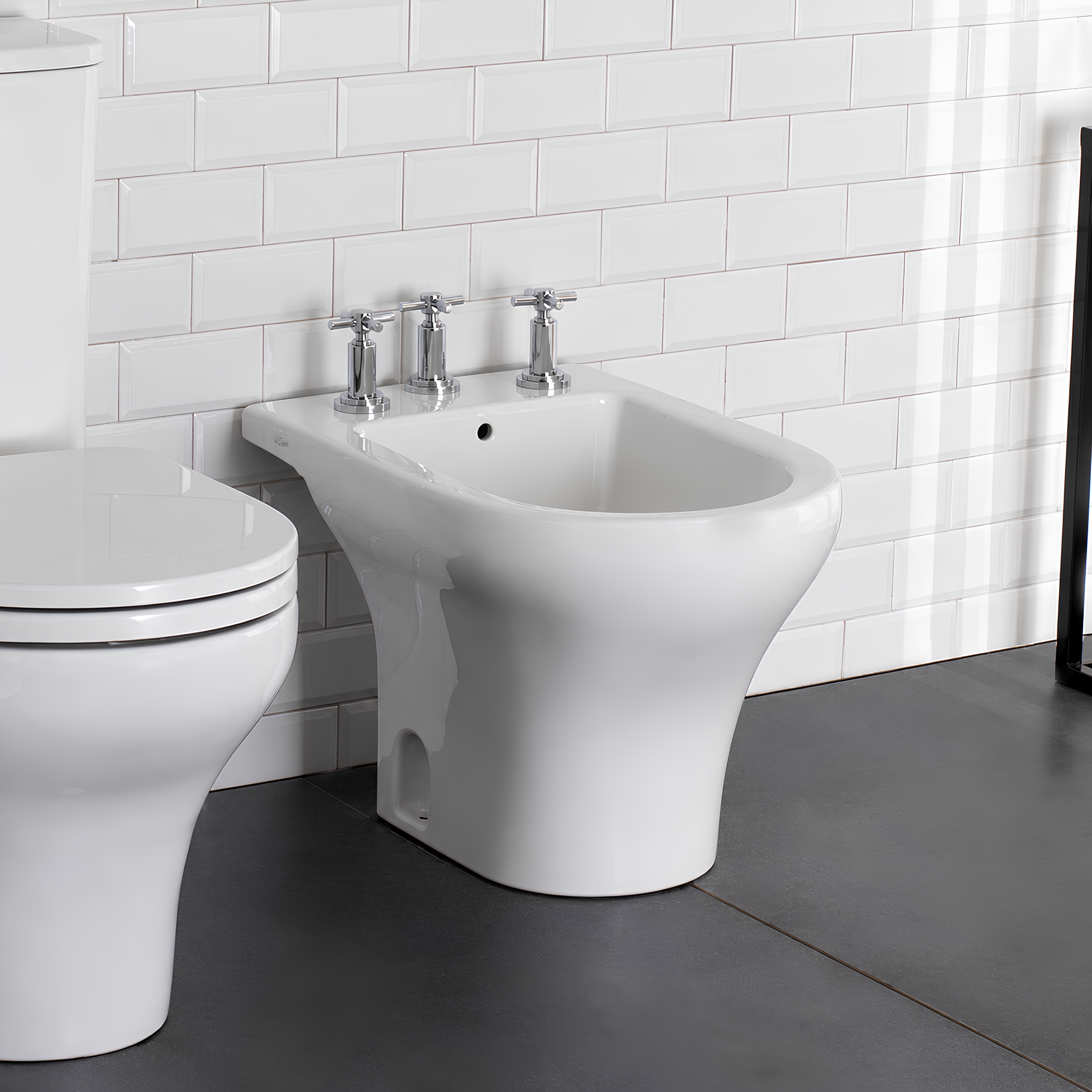 Bidet Ferrum Veneto 3 Agujeros Blanco