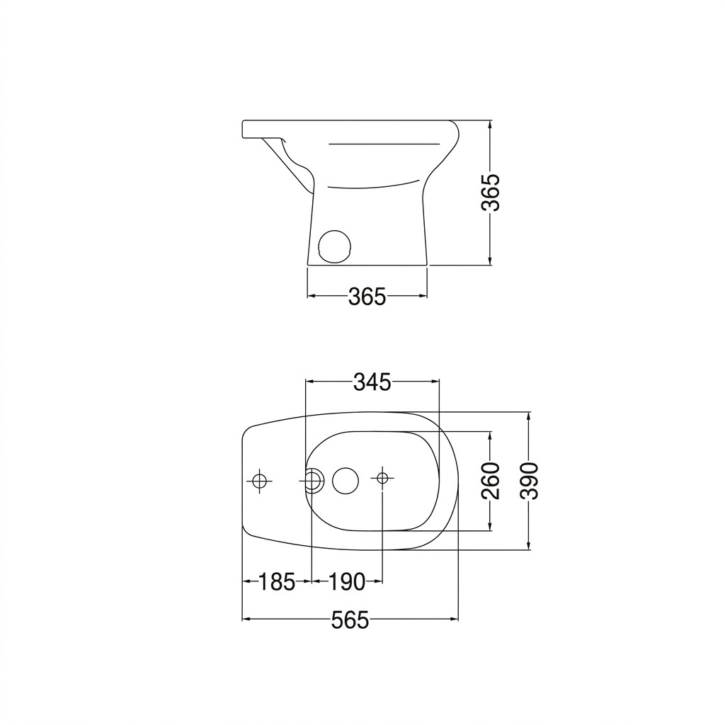 Bidet Monocomando Ferrum Adriática Blanco