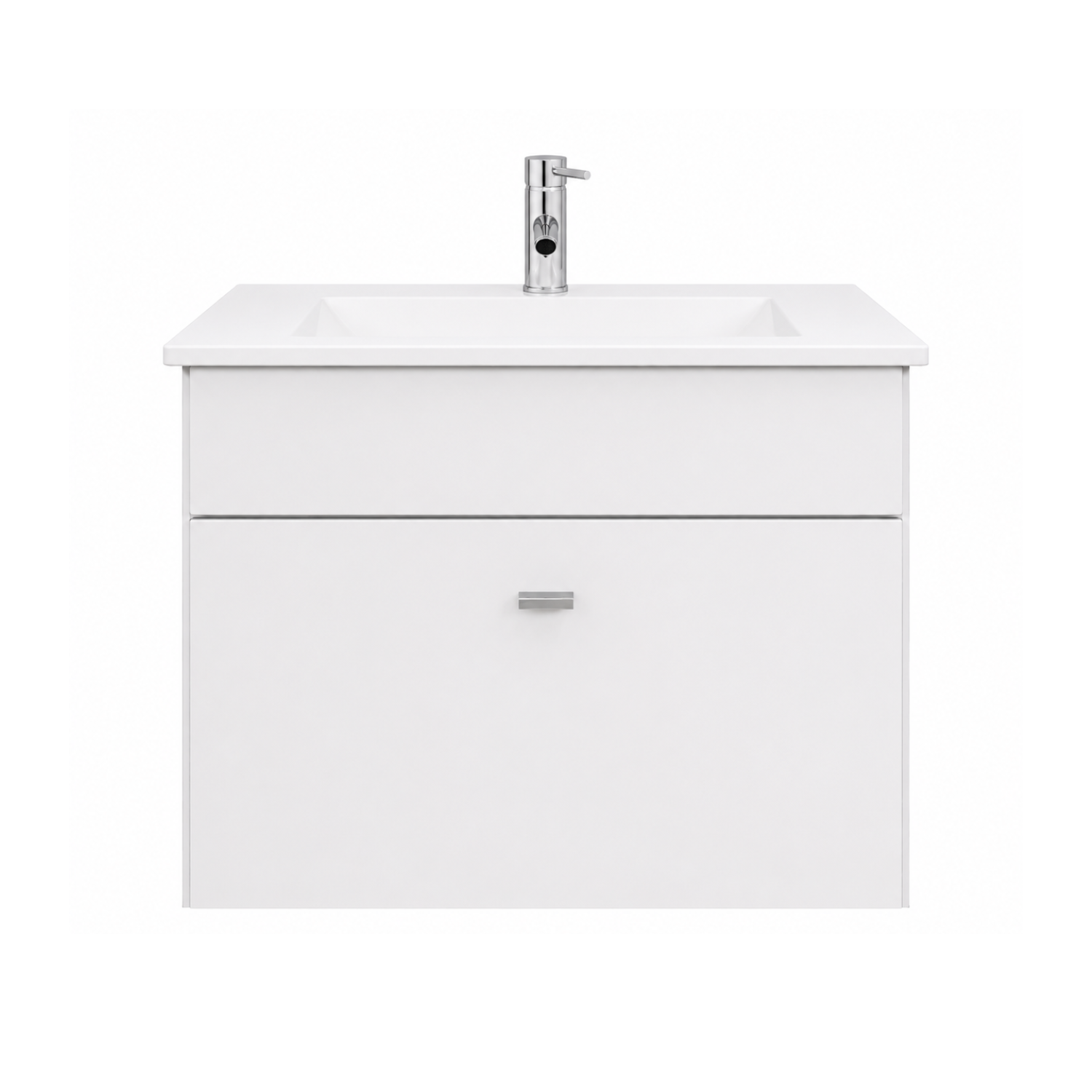Vanitory Con Bacha Monocomando Para Colgar FI Lanin Blanco 50 cm