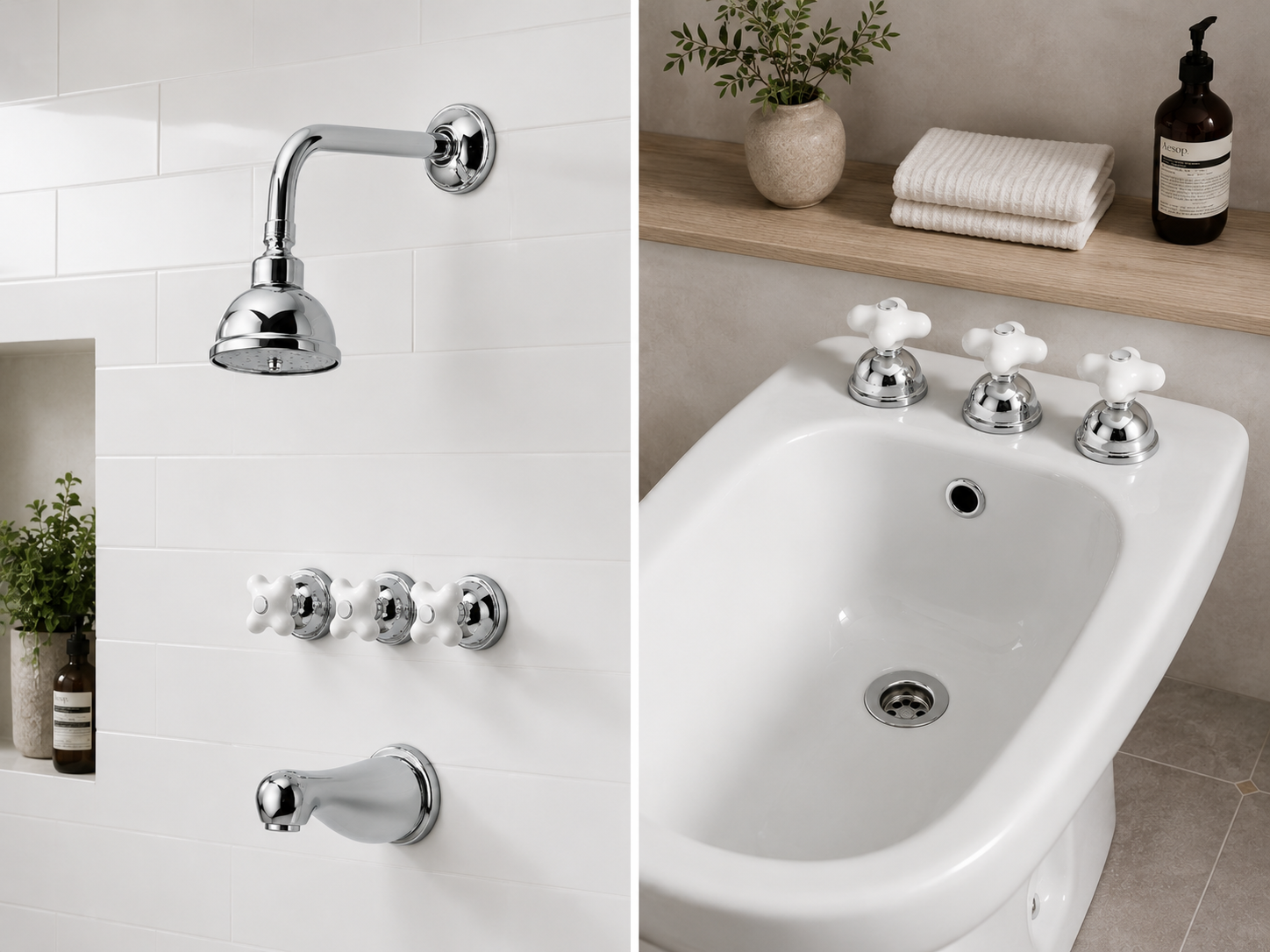 Griferia Bimando Para Bidet Con Transferencia Fv Pomba 295/57