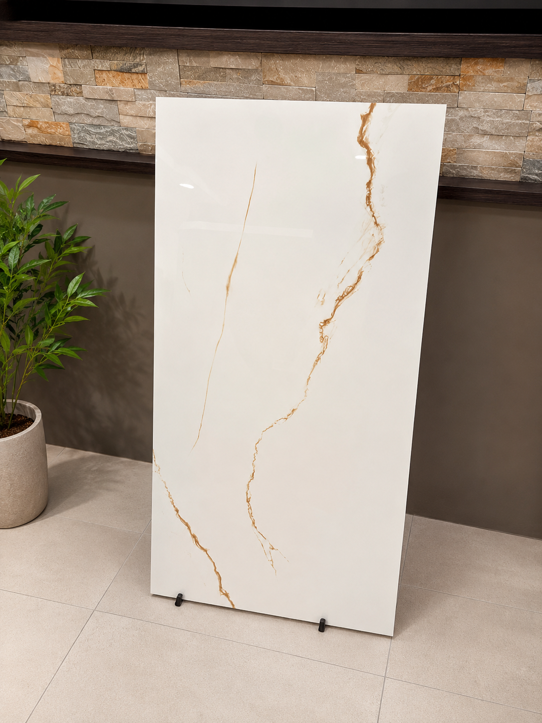 Porcelanico pulido angelgres calacata gold 58x120