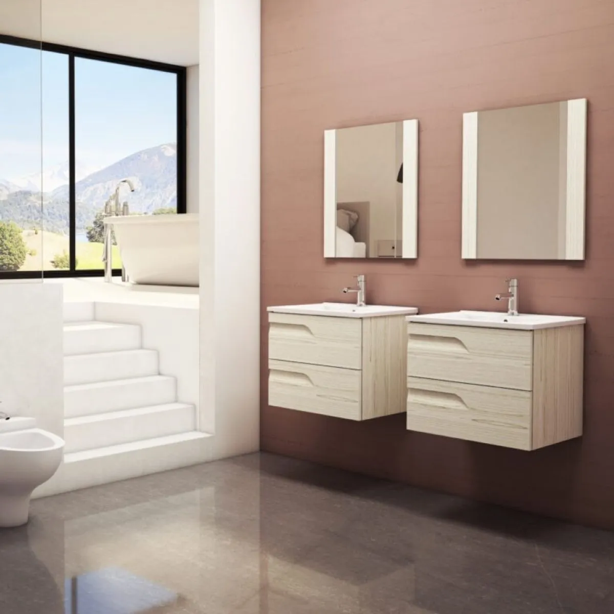 espejo schneider rivo blanco 60x74