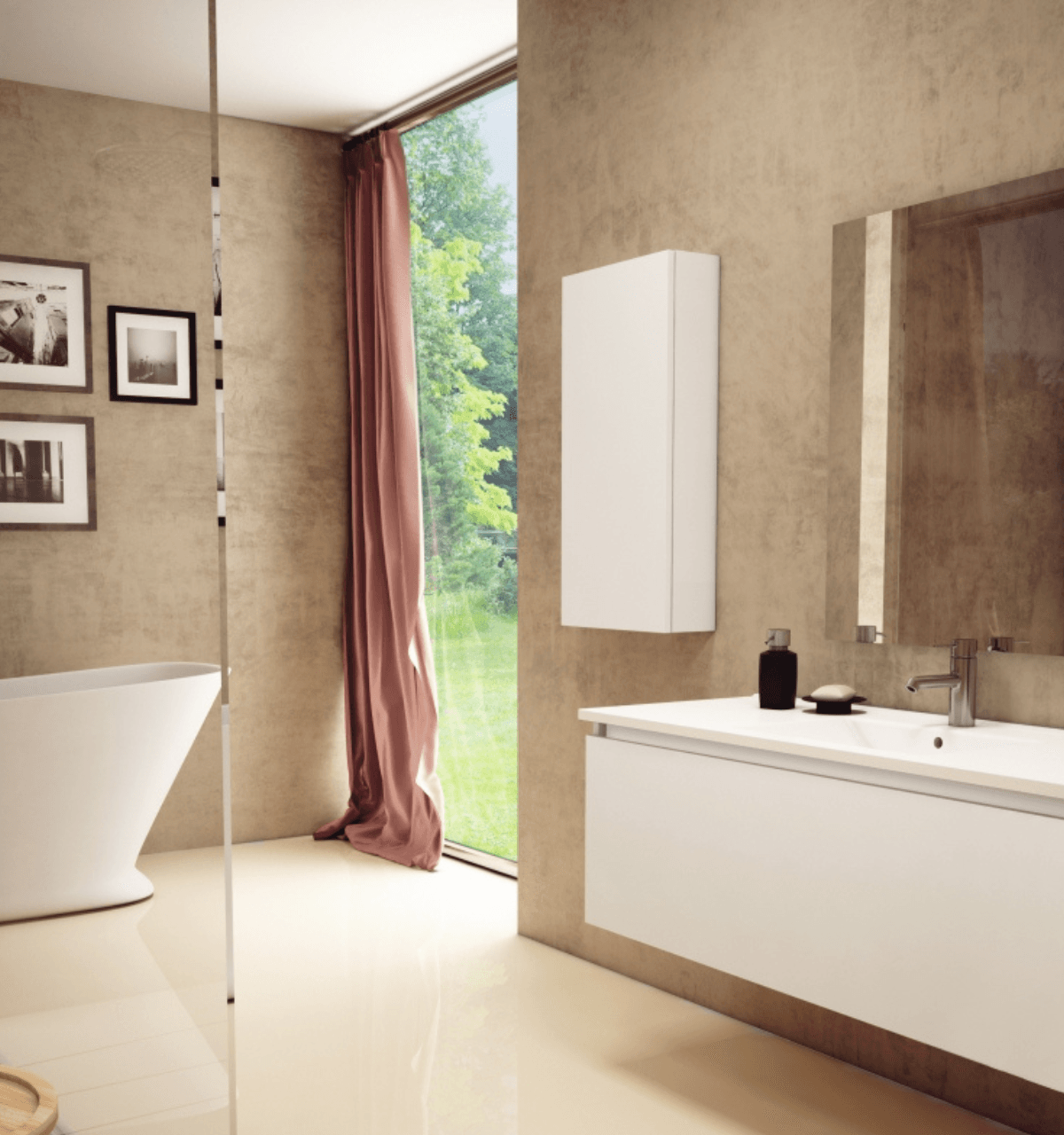 armario colgante de baño schneider city 40cm blanco